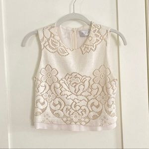 A.L.C. ivory lace sleeveless top